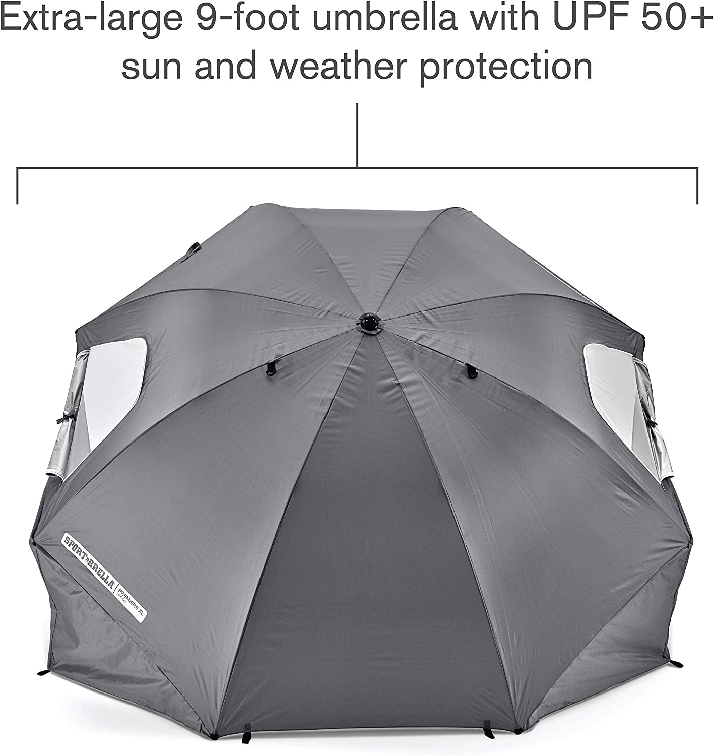 Premiere XL UPF 50+ Umbrella Shelter for Sun and Rain Protection (9-Foot)