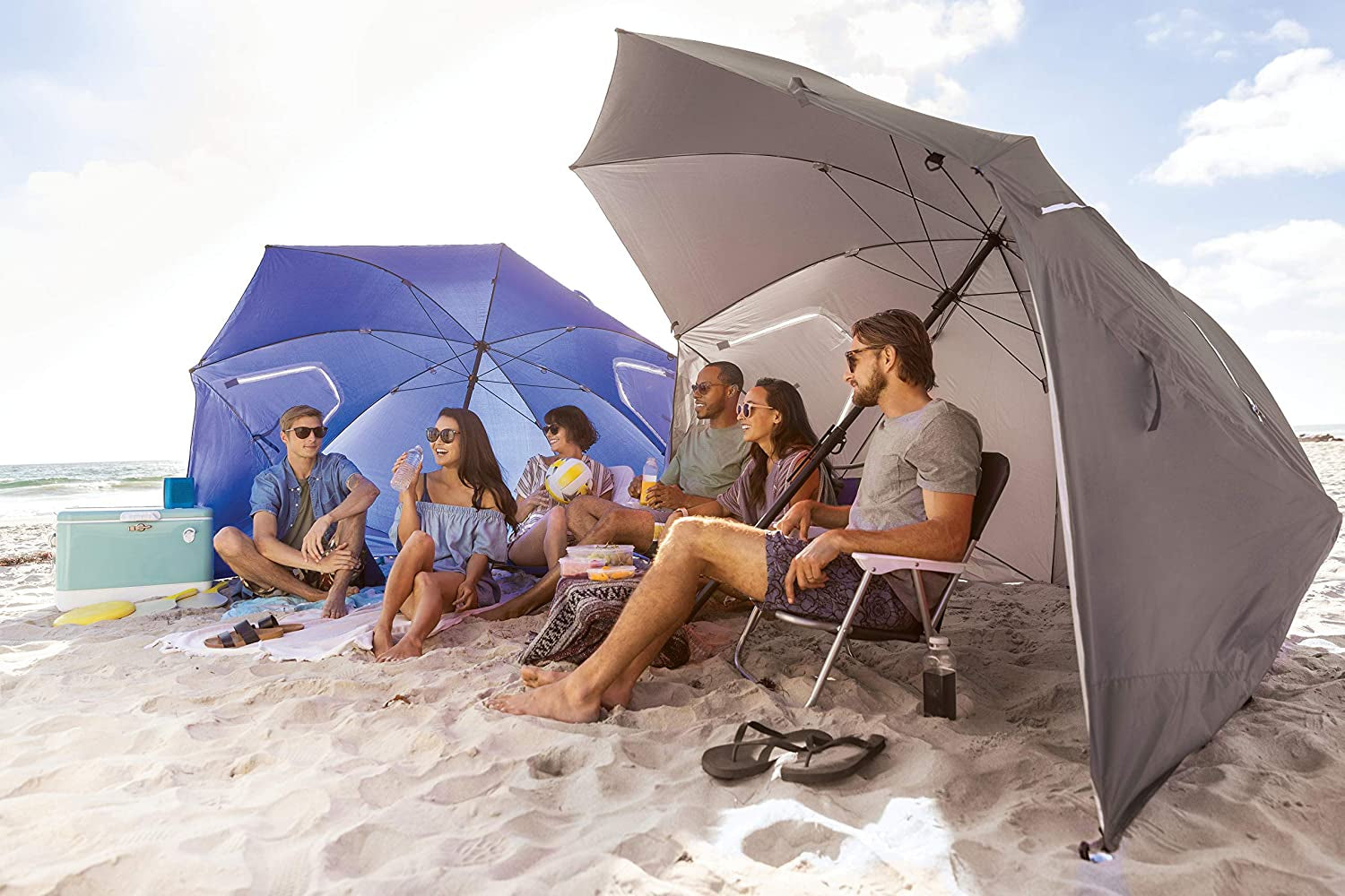 Premiere XL UPF 50+ Umbrella Shelter for Sun and Rain Protection (9-Foot)