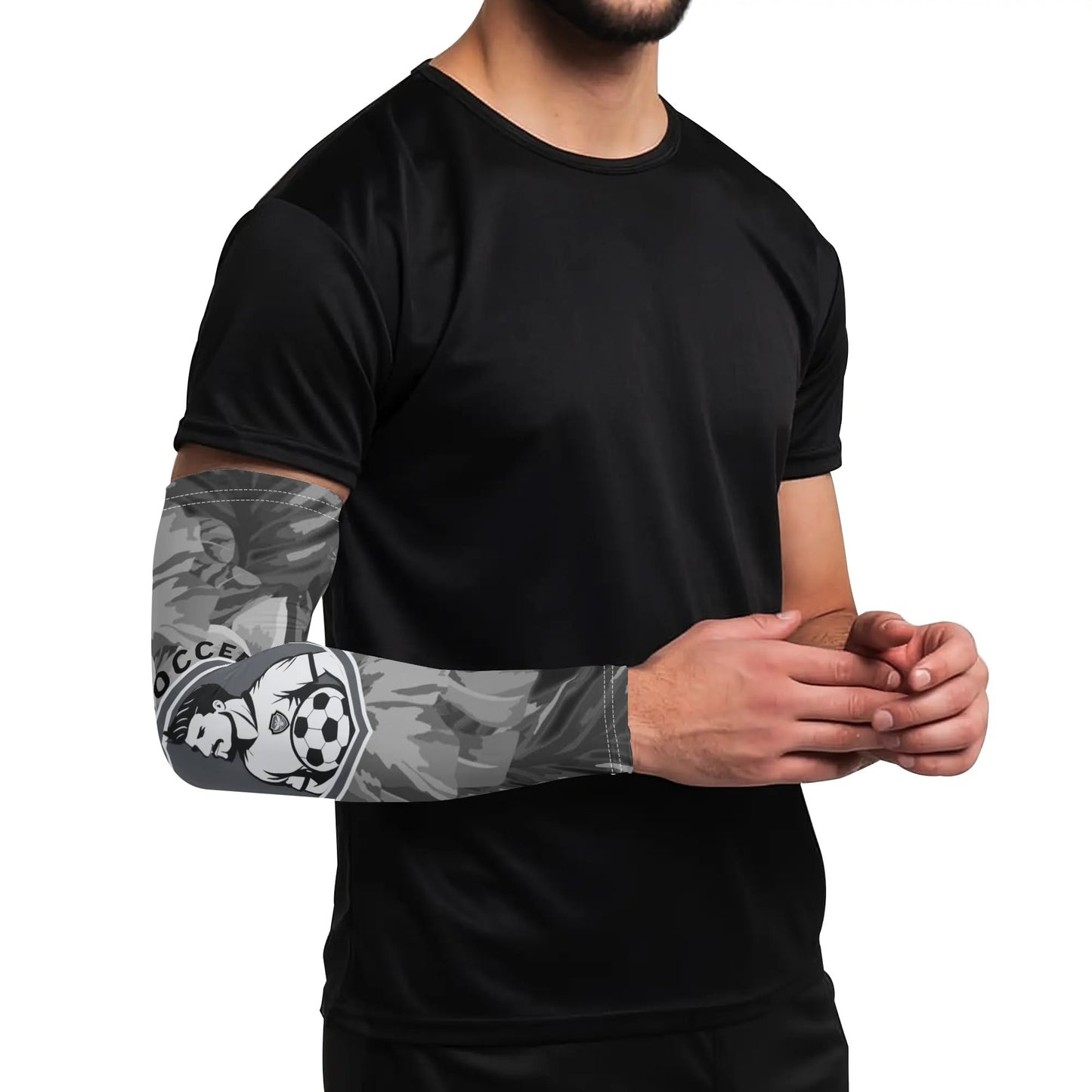 Shop Soccer Dad - Gray Flower - Cooling Arm Sleeves