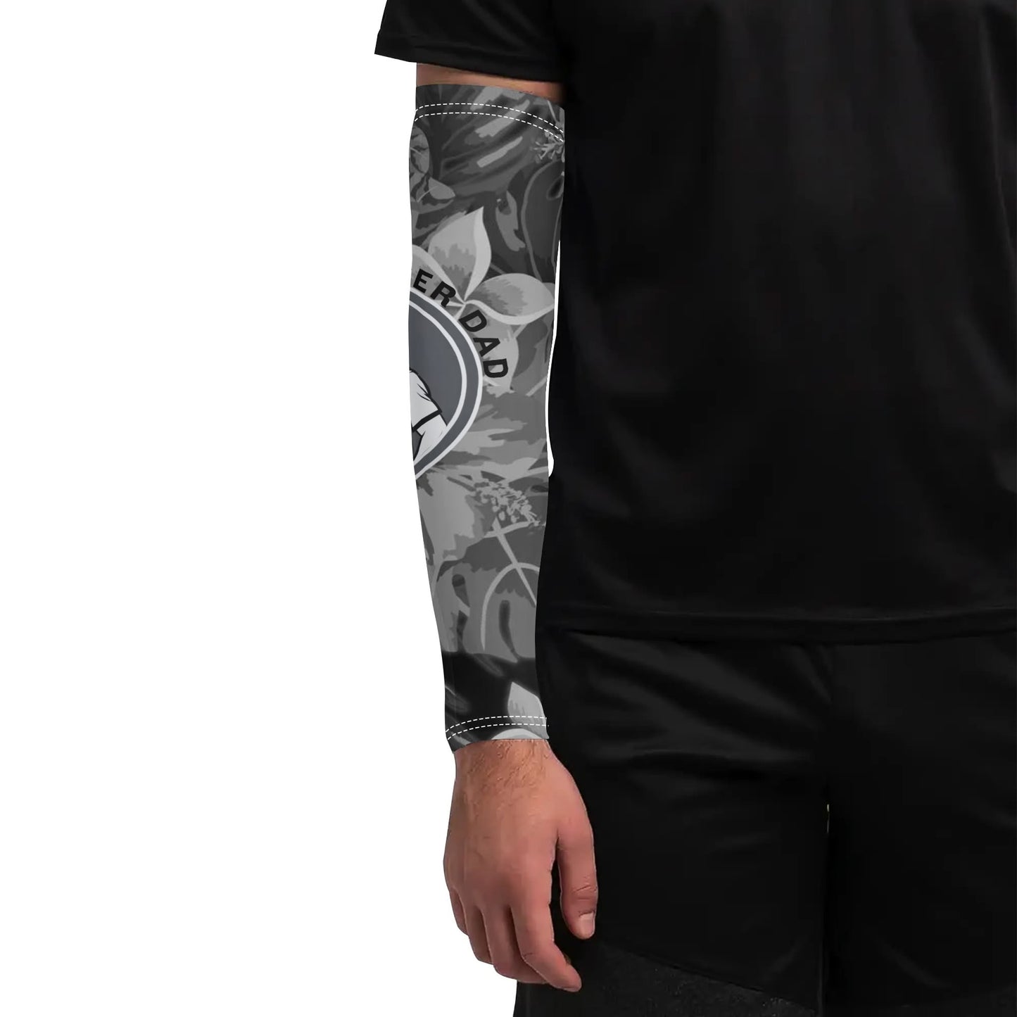 Shop Soccer Dad - Gray Flower - Cooling Arm Sleeves