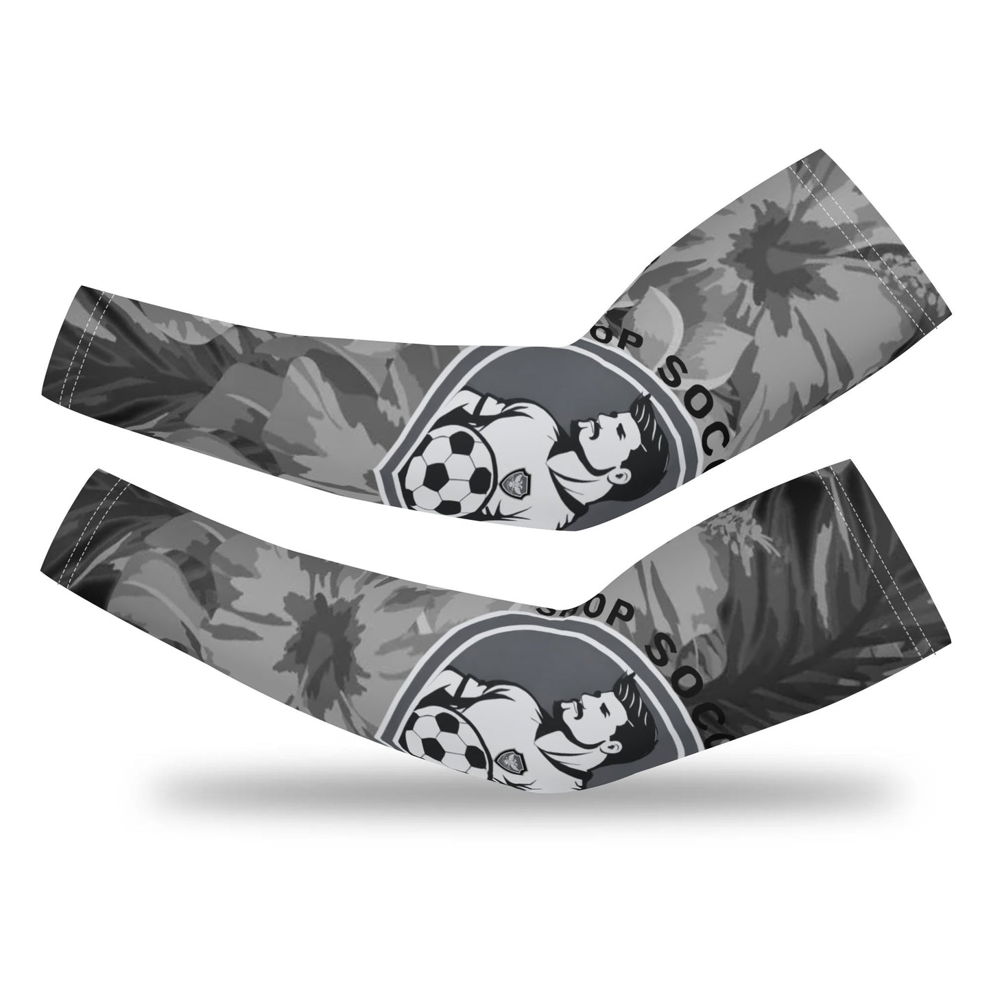 Shop Soccer Dad - Gray Flower - Cooling Arm Sleeves