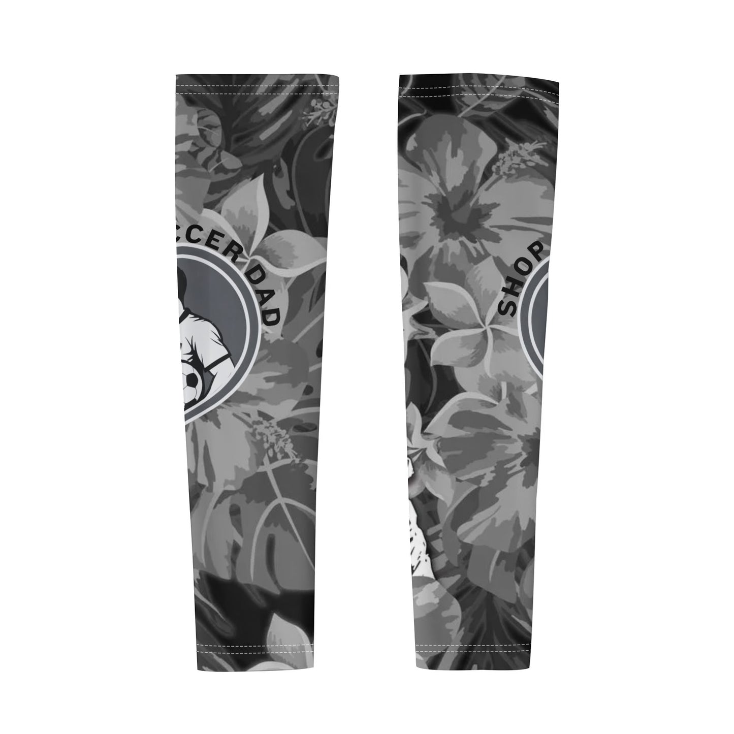 Shop Soccer Dad - Gray Flower - Cooling Arm Sleeves