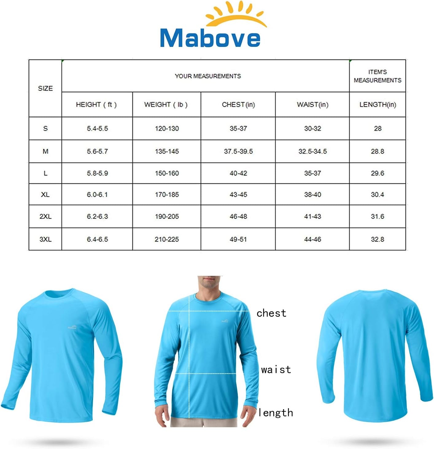 Men'S UPF 50+ Long Sleeve Sun Shirts UV Protection Hoodie Rash Guard Hiking Fishing Swim T Shirt