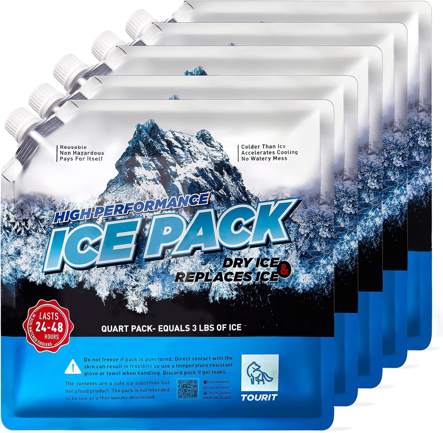 Reusable Ice Packs for Coolers Long Lasting Cold Freezer Packs for Cooler Bag, Lunch Bags,Lunch Boxes Cooler Backpacks