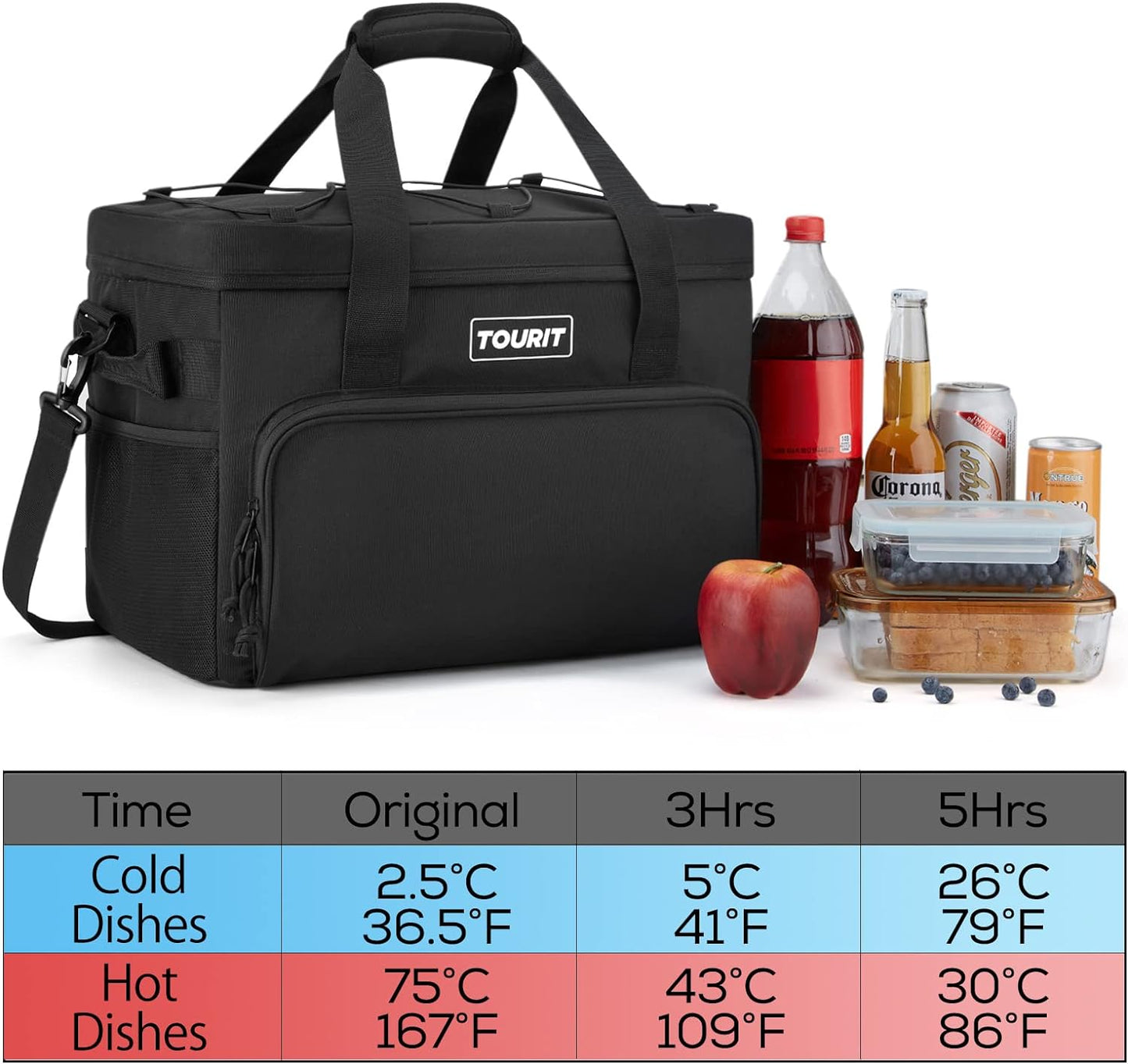 Cooler Bag 24/35/46-Can Insulated Soft Cooler Portable Cooler Bag 14.6/24/32L Large Lunch Cooler for Picnic, Beach, Work, Trip