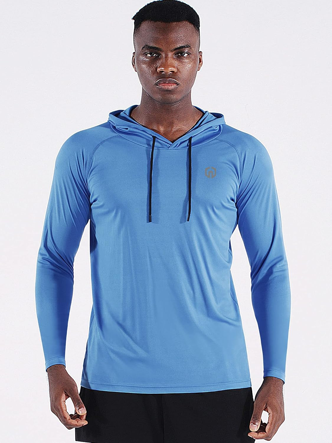 Men'S Running Shirt Long Sleeve Workout Shirts with Hoods