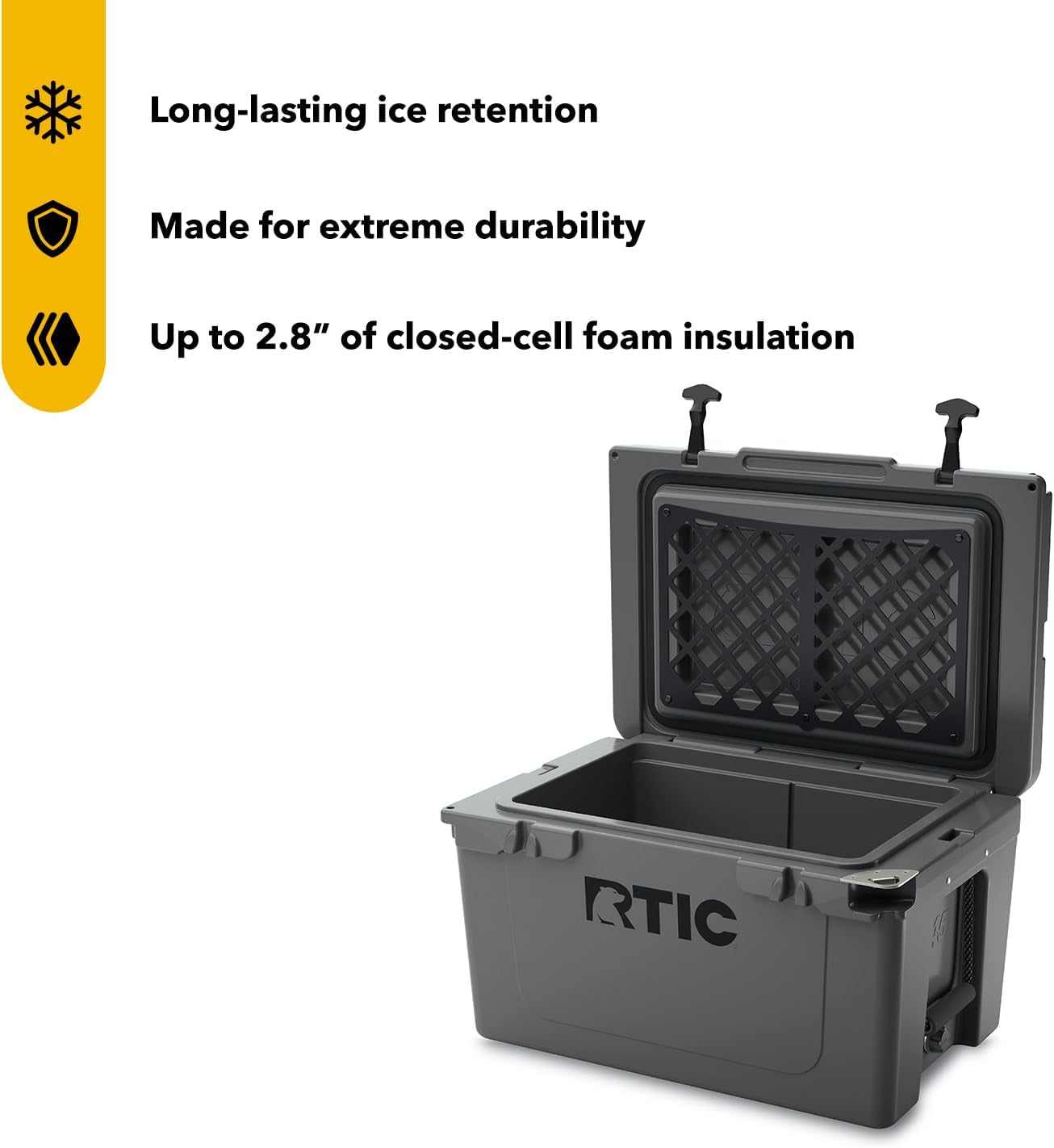 Ultra-Tough Cooler Hard Insulated Portable Ice Chest Box for Beach, Drink, Beverage, Camping, Picnic, Fishing, Boat, Barbecue